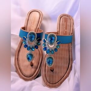 Montego Bay Club Turquoise Gemstone Sandals - US 8